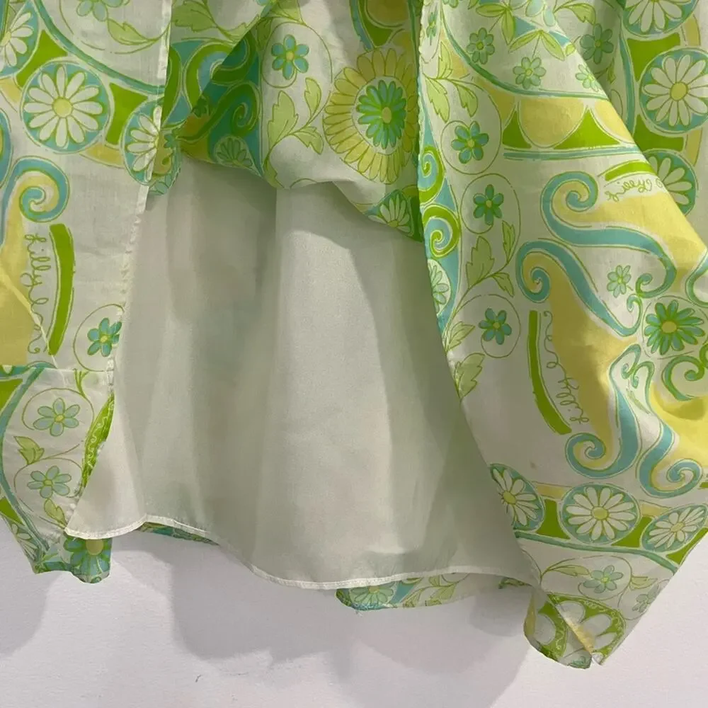 Lilly Pulitzer White Label Silk Katrina Fountain of Youth Strapless Dress 0 - Picture 5 of 15